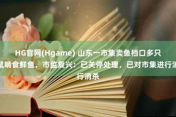 HG官网(Hgame) 山东一市集卖鱼档口多只老鼠啃食鲜鱼，市监复兴：已关停处理，已对市集进行消杀