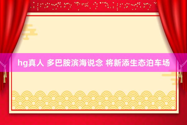 hg真人 多巴胺滨海说念 将新添生态泊车场
