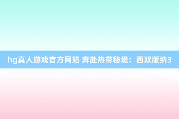 hg真人游戏官方网站 奔赴热带秘境：西双版纳3