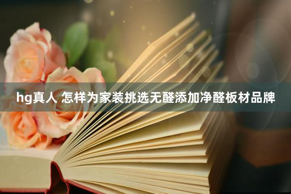 hg真人 怎样为家装挑选无醛添加净醛板材品牌
