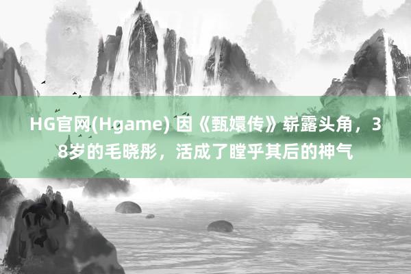 HG官网(Hgame) 因《甄嬛传》崭露头角，38岁的毛晓彤，活成了瞠乎其后的神气