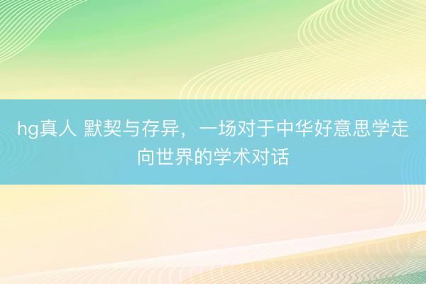 hg真人 默契与存异，一场对于中华好意思学走向世界的学术对话